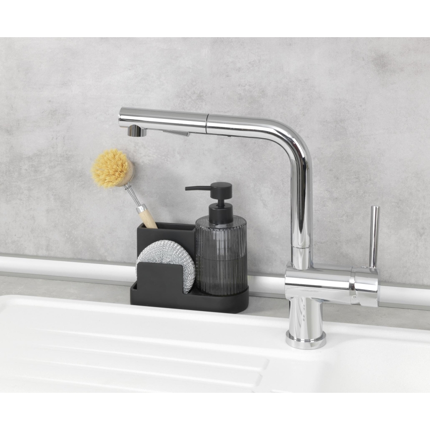 WENKO 54654100 - PINA-järjestäjä 16x17 cm musta