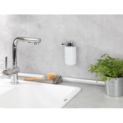 WENKO 54655100 - Saippuapumppu WOYA 250 ml valkoinen/kiiltävä kromi