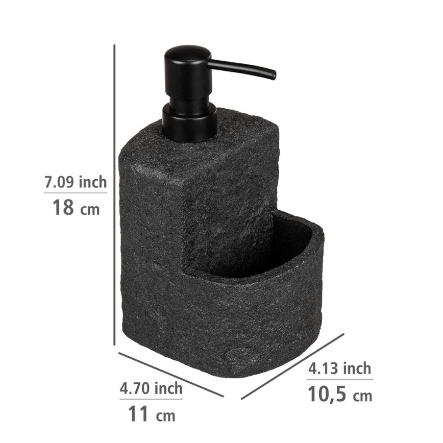 WENKO 54667100 - Saippuapumppu FESTIVAL 10,5x18 cm musta