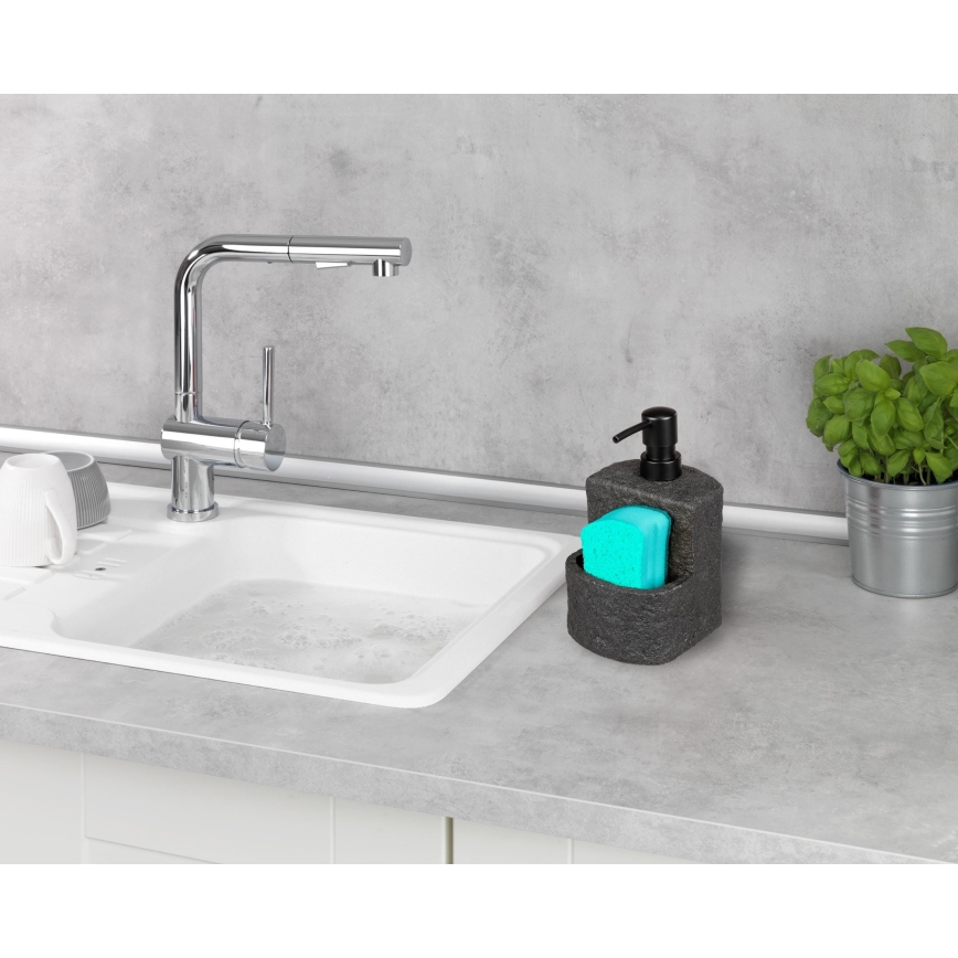 WENKO 54667100 - Saippuapumppu FESTIVAL 10,5x18 cm musta