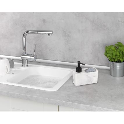 WENKO 54668100 - Saippua-annostelija RESA 14,5x14,3 cm valkoinen/musta