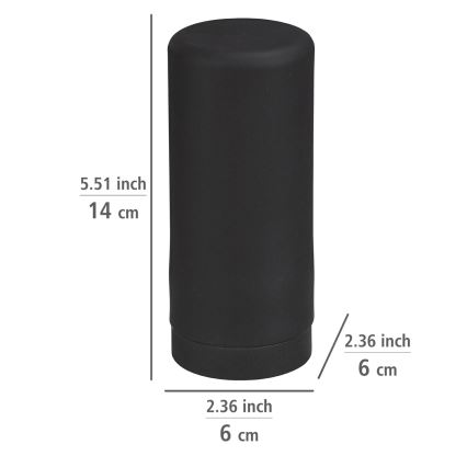 WENKO 54675100 - Saippua-annostelija EASY SQUEEZ-E 6x14 cm musta