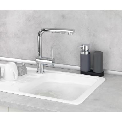 WENKO 54735100 - Pesuasema EASY SQUEEZ-E 15x18 cm harmaa/harmaa