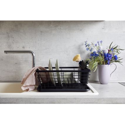 WENKO 54766100 - Astiankuivausteline BLACK OUTDOOR KITCHEN 36x30 cm musta/musta