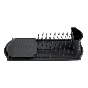 WENKO 54767100 - Astioiden valutuslautanen BASIC 47,5x26,5 cm musta