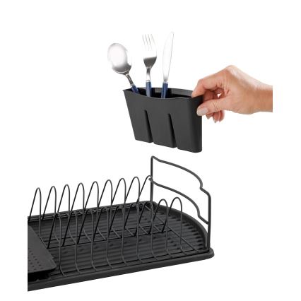 WENKO 54767100 - Astioiden valutuslautanen BASIC 47,5x26,5 cm musta