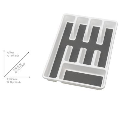 WENKO 54788100 - Aterinlaatikko 26,5x36,5 cm valkoinen/harmaa