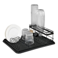 WENKO 54798100 - Astioiden kuivausteline AMY 42,5 x 31,5 cm, musta