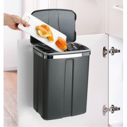 WENKO 54903100 - Ovelle asennettava kori 26x36,5 cm harmaa/hopea