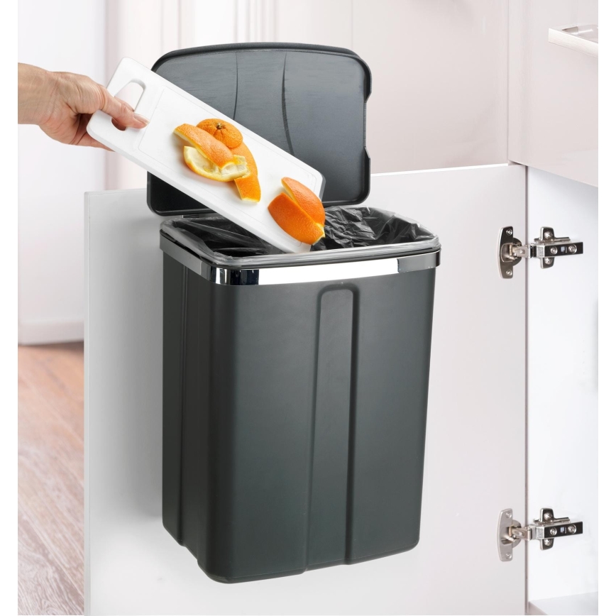 WENKO 54903100 - Ovelle asennettava kori 26x36,5 cm harmaa/hopea