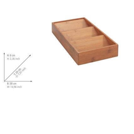 WENKO 54950100 - Maustesäilytin ANNI 38x20 cm ruskea