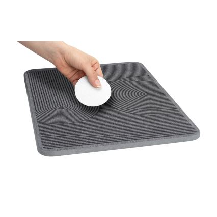 WENKO 54955100 - DAMON-kuivatusmatto 40x30 cm diatomiiitti/harmaa