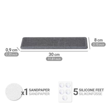 WENKO 54957100 - Valutusmatto DAMON 30x8 cm harmaa