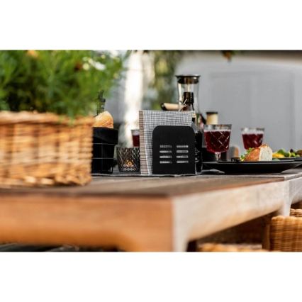 WENKO 55025100-Serviettipidike BLACK OUTDOOR KITCHEN 15x12,5 cm musta