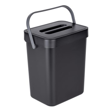 WENKO 55027100 - Roskakori BLACK OUTDOOR KITCHEN 19x24 cm musta/harmaa/läpinäkyvä