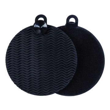 WENKO 55030100 - Ulkokeittiön musta pesusieni 12x1,2 cm