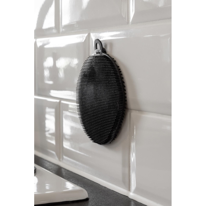 WENKO 55030100 - Ulkokeittiön musta pesusieni 12x1,2 cm