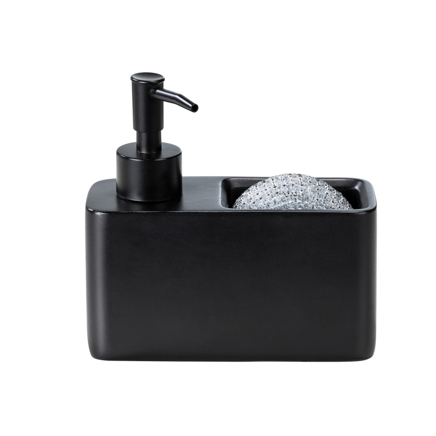 WENKO 55076100 - Saippua-annostelija BLACK OUTDOOR KITCHEN 14,5x14,3 cm musta