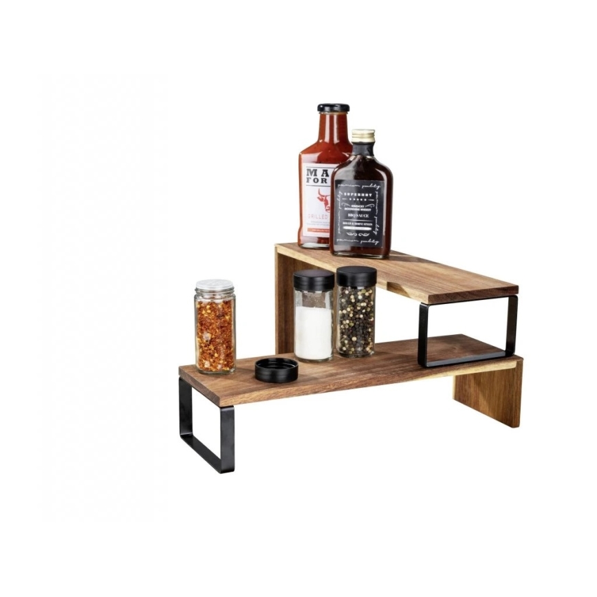 WENKO 55097100-Hylly BLACK OUTDOOR KITCHEN 36x16 cm ruskea/musta