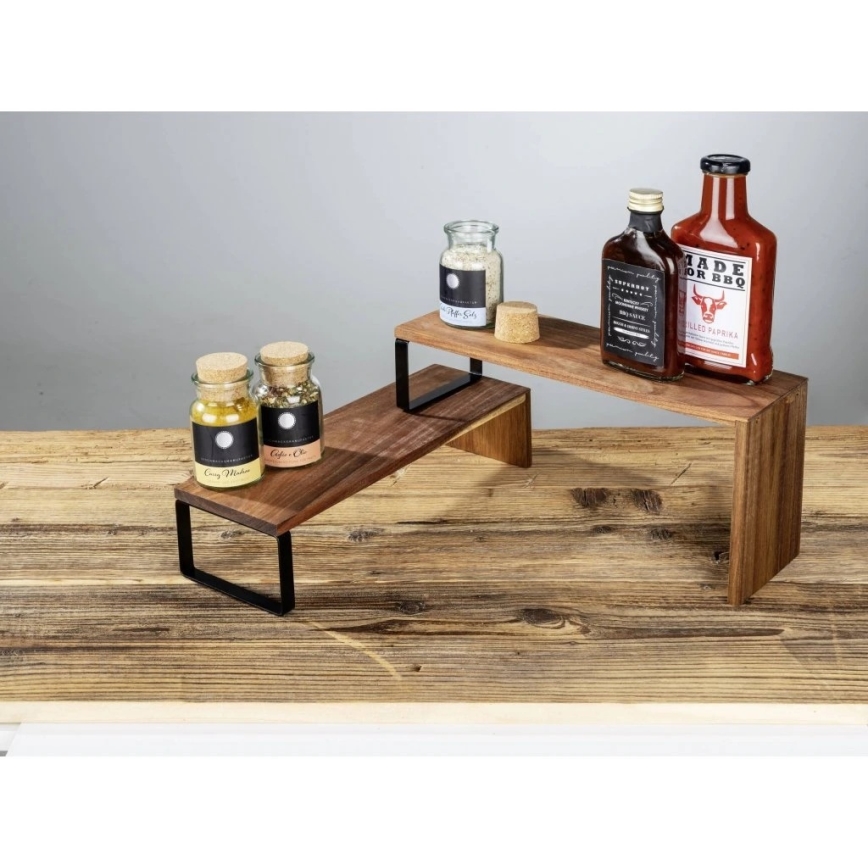 WENKO 55097100-Hylly BLACK OUTDOOR KITCHEN 36x16 cm ruskea/musta