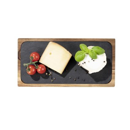 WENKO 55103100 - Leikkuulauta BLACK OUTDOOR KITCHEN 30x15 cm ruskea/harmaa