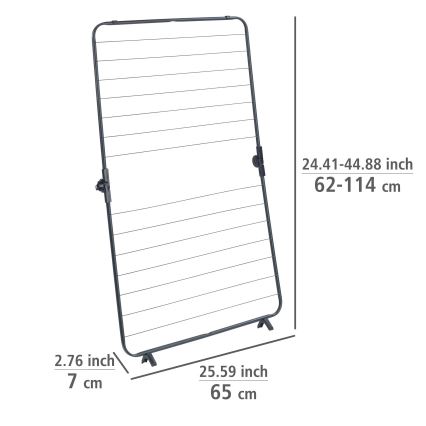 WENKO 63003100 - Pyykinkuivausteline CHAMPION 65x114 cm musta