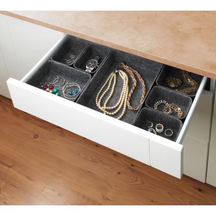 WENKO 64502100 - FELT-laatikkojärjestäjä 28,5 x 20 cm, harmaa