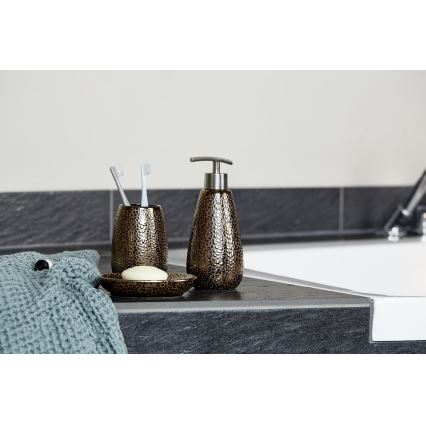 WENKO 69109800 - Kylpyhuonesetti MARRAKESH 12,5x41 cm ruskea