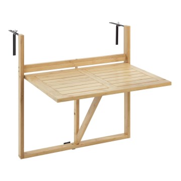 WENKO 69806800 - Pöytä WAIKIKI 64x65 cm valkoinen/ruskea