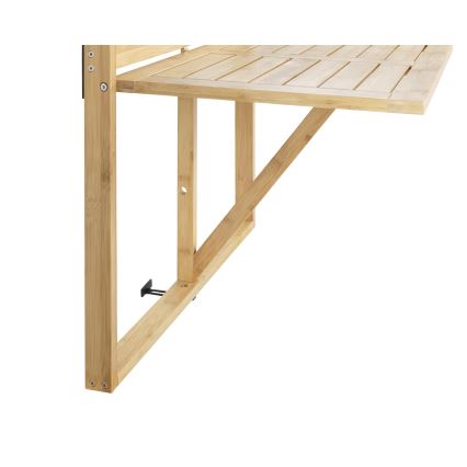 WENKO 69806800 - Pöytä WAIKIKI 64x65 cm valkoinen/ruskea