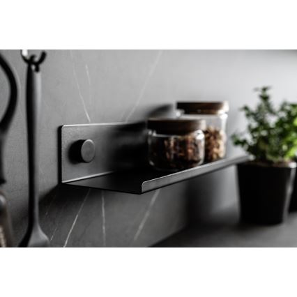 WENKO 71147800 - JET-hylly 25x7,5 cm musta