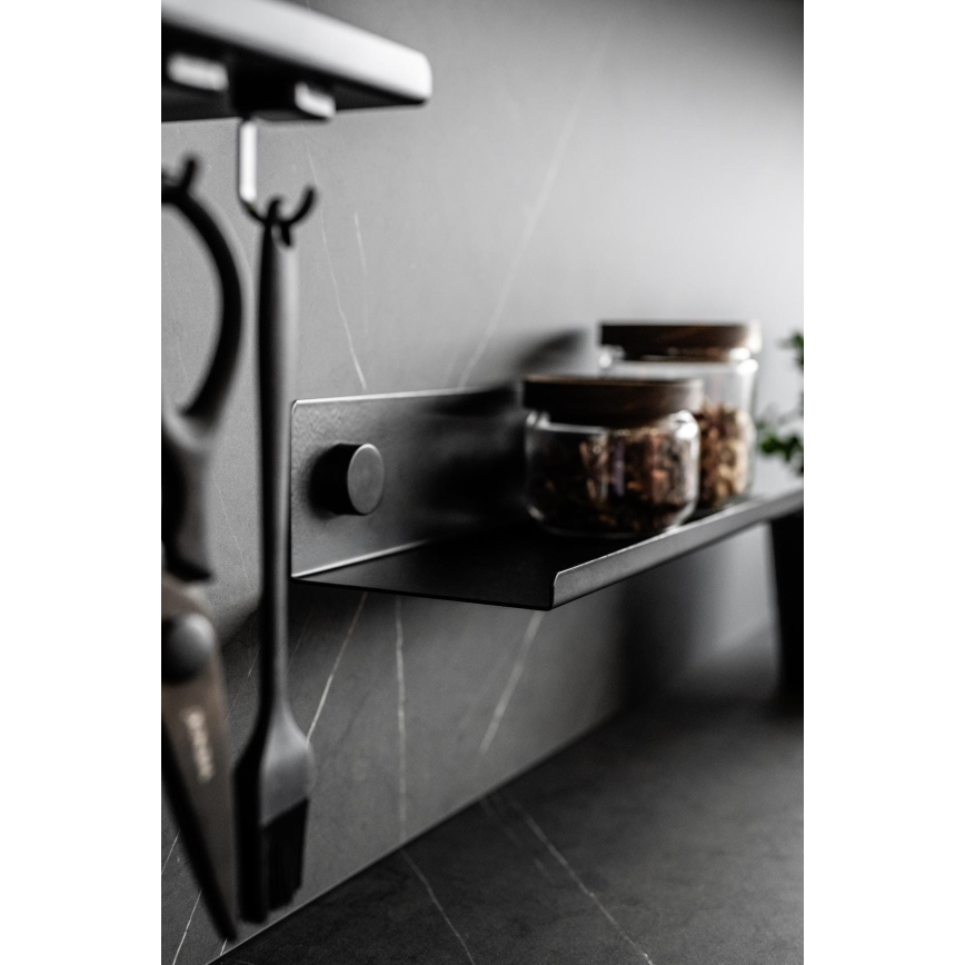 WENKO 71147800 - JET-hylly 25x7,5 cm musta