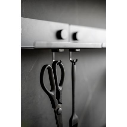 WENKO 71149800 - JET-koukut 2,2x3,9 cm musta/hopea