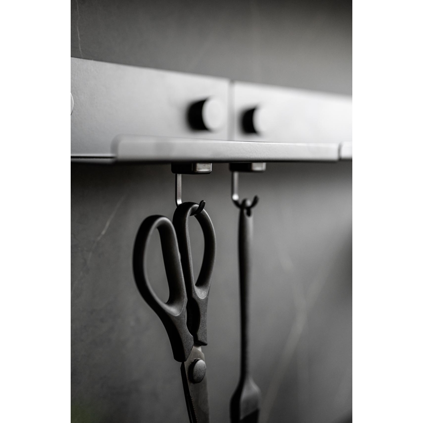 WENKO 71149800 - JET-koukut 2,2x3,9 cm musta/hopea