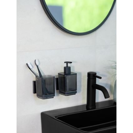 WENKO 71443800 - Muki VACUUM-LOC QUADRO ED 7,5x10 cm musta