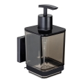 WENKO 71444800 - Saippua-annostelija VACUUM-LOC QUADRO ED 7,5x16 cm musta