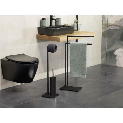 WENKO 71556800 - WC-setti RECCO 20x71,5 cm musta