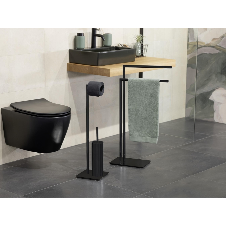 WENKO 71556800 - WC-setti RECCO 20x71,5 cm musta