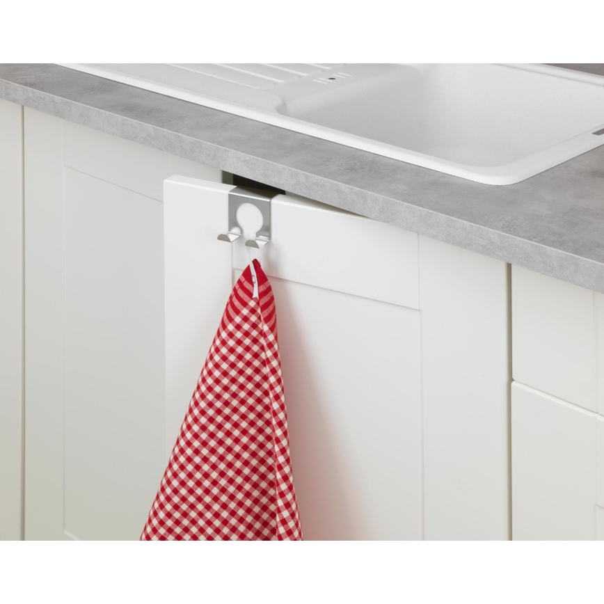 WENKO 8411100 - Koukku 5x5 cm ruostumaton teräs/hopeanvärinen