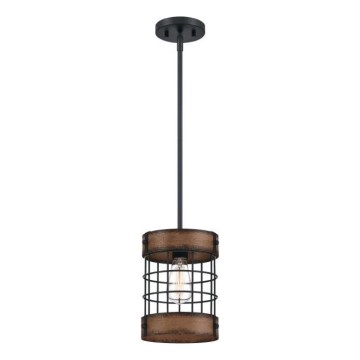 Westinghouse 61179 - Riippuvalaisin johdolla LANGSTON 1xE27/60W/230V halkaisija 19 cm barnwood