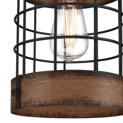 Westinghouse 61179 - Riippuvalaisin johdolla LANGSTON 1xE27/60W/230V halkaisija 19 cm barnwood