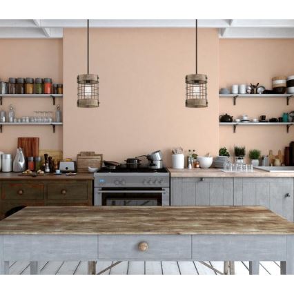 Westinghouse 61180 - Kattokruunu johdossa LANGSTON 1xE27/60W/230V mänty