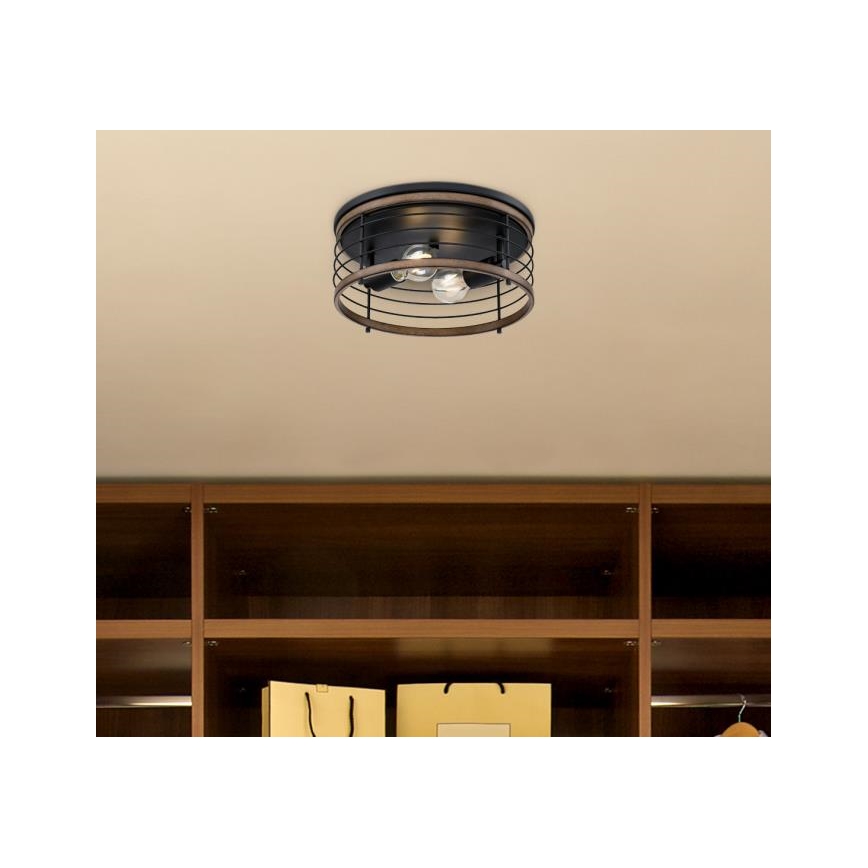 Westinghouse 61250 - Kattovalo ACKTON 2xE27/60W/230V barnwood