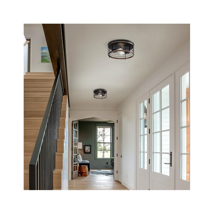 Westinghouse 61250 - Kattovalo ACKTON 2xE27/60W/230V barnwood