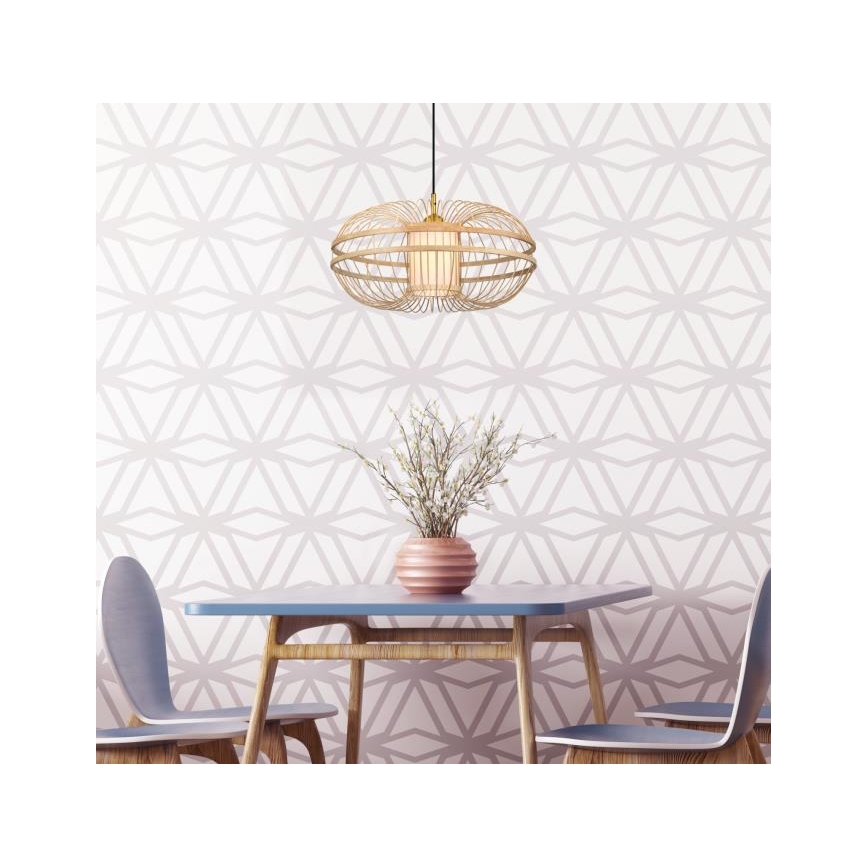 Westinghouse 61255 - Kattokruunu johdossa TULCEA 1xE27/60W/230V bambu