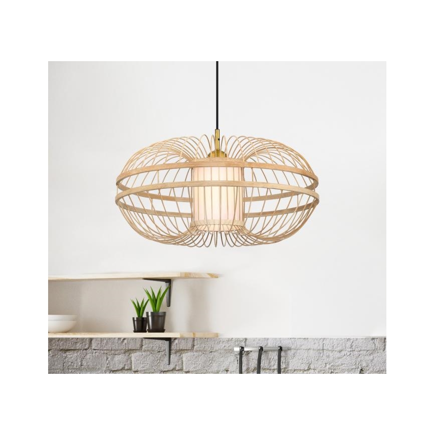 Westinghouse 61255 - Kattokruunu johdossa TULCEA 1xE27/60W/230V bambu