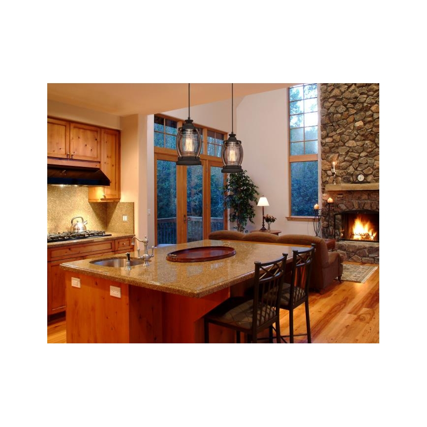 Westinghouse 6361740 - Riippuvalaisin johdolla CANYON 1xE27/60W/230V halkaisija 19 cm