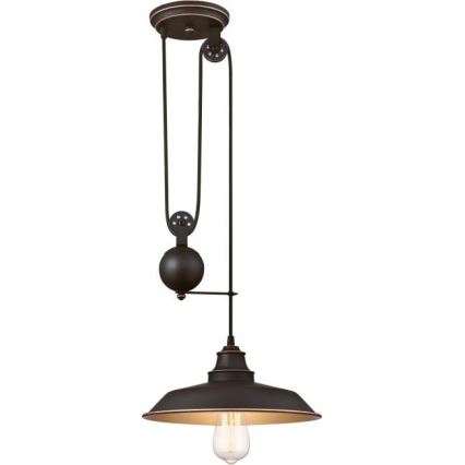 Westinghouse 6363240 - LED-riippuvalaisin vaijerilla IRON HILL 1xE27/60W/230V halkaisija 31 cm