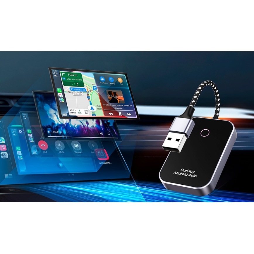 Winner Group-Adapteri GoWireless! langatonta yhteyttä varten CarPlay ja Android Auto