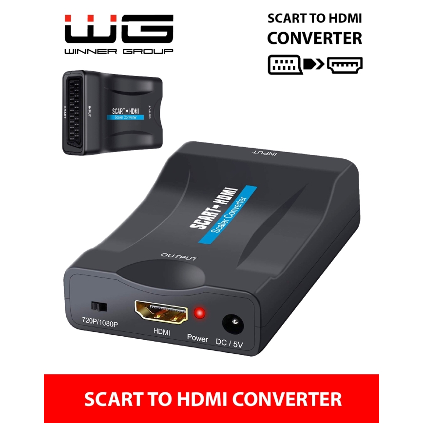 Winner Group - Audio video muunnin SCART-HDMI-liitäntä